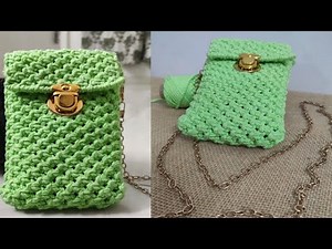 Easy Macrame Mobile Bag Making For Beginners Part-1 | Easy Macrame Mobile Pouch