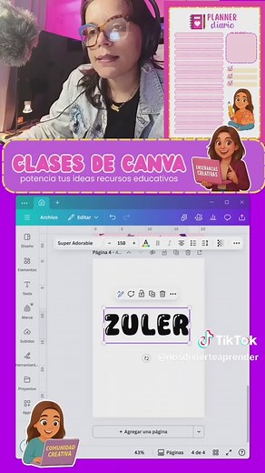 ¿Quieren la siguiente parte? Acá les dejo como ponerle varios colores a las letras porque lo pidieron mucho en el live 🙌🏻💕 #tiktoklive #livehighlights #canva #canvatutorial #canvadesign #canvadesign #maestra #recursoseducativos