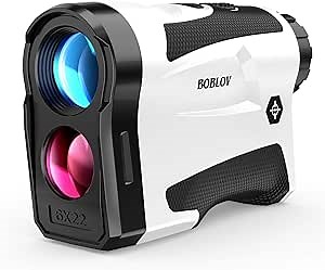 BOBLOV Golf Rangefinder,Golf Distance Finder,Slope Rangefinder,Support Vibration/Slope On/Off Switch,USB Charging, Speed and Continuous Scan,Accurately Fast Locking for Golfing/Hunting with Case
