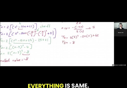 Understanding Quadratic Patterns in Grade 11 Maths