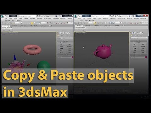 How to Copy & Paste objects in 3dsMax