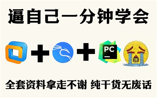 网安初学者强推！2024最全最细VMware/kali/Python/pycharm全套安装教程，网络安全/黑客技术爆涨！！别再走弯路了，逼自己一分钟学会，从