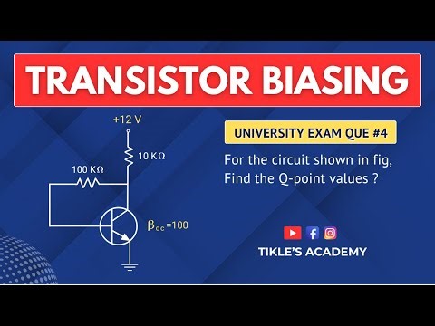 TRANSISTOR BIASING SOLVED PROBLEM 4 IN ELECTRONICS ENGINEERING ‪@TIKLESACADEMY‬