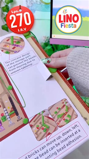 🎨✨ ¡Diversión que educa!Descubrí el Tablero Magnético de Rompecabezas de Laberinto, ideal para niños de 3 a 6 años.💡 Desarrolla habilidades motoras finas, coordinación mano-ojo y pensamiento lógico mientras juegan.Incluye 55 cuentas magnéticas y una varita para resolver el laberinto. ¡Horas de diversión garantizada!📍 Barrio Lempira, 7 y 8 calle, 7 avenida – San Pedro Sula📦 Envíos a todo Honduras📲 Contactanos:Vanessa 👩🏻 📲 504 3290-3765Santi 👩🏽📲 504 3170-7932Angeli 👩🏻📲 504 3290-3387G