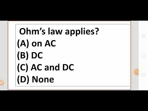 Basic Electricity/Electrical Engineering MCQ Questions and answers discussion with explanation