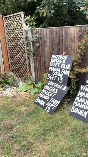 Next fair! Signs going out! #vintagefairs #makersmarket #fleamarket #antiquesfair #retro #brocante #localartisans #cambridgewhatson #eastlife #cambridge | The Curiosity Fair