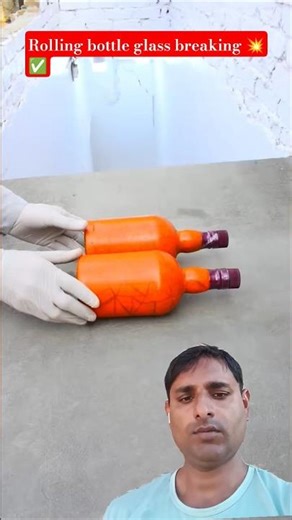 💥 Rolling Bottle Glass Breaking | Green Screen Short #shorts #satisfying #vfx