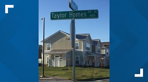New Knoxville street sign honors families that lived in Taylor homes before losing property