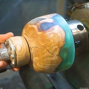 5.2K views · 173 reactions | Enhancing a Maple Burl with Emerald Green Resin | Sprague Woodturning | Facebook