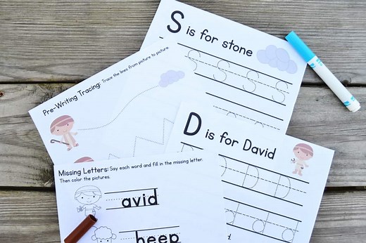 David and Goliath Activities [Free Printables] – Mary Martha Mama