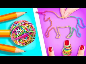 18 RUBBER BAND TRICKS YOU NEED TO KNOW ❤️ - Belen Tutorials