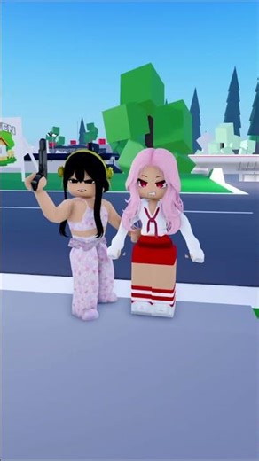 Me and Yor were watching TV, but there was an unexpected guest #robloxshorts #roblox