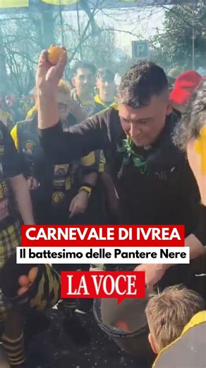 Giornale La Voce on Instagram: "🐾 Battesimo in piazza 📝 La Pantera Nera accoglie i nuovi tiratori In piazza Rondolino, pochi minuti prima dell’inizio della Battaglia, c’è un rito che si ripete ogni anno. È il battesimo dei nuovi aranceri della Pantera Nera. In ginocchio, circondati dalla squadra, attendono la loro “benedizione” profana tra cori e applausi. «In questa piazza non si arriva per caso. Questa divisa non è un ornamento e non è un costume. È un segno riconoscibile conquistato e andrà