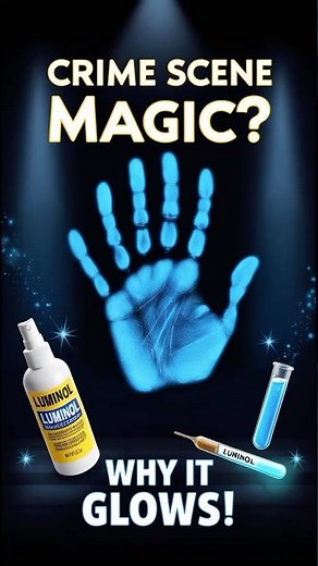 Luminol: Makes Blood Glow in the Dark! 🩸✨ #Chemiluminescence #Shorts