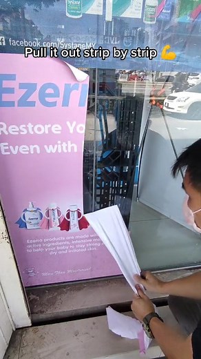 1.7M views · 2.2K reactions | Sticker tips! Easier way to remove large sticker on glass windows  #fyp #oddlysatisfying #tiktokmalaysia #peaceandlove #tiktokvideo #tiktok #custommade #customstickers #custom #malaysia #malaysiatiktok #glasswindow #sticker #decals #glassdoor #dismantle | Sticker PRO | Facebook