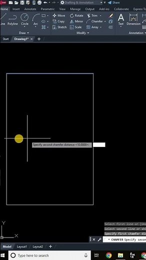 AutoCAD Chamfer Command | Chamfer in AutoCAD Tutorial