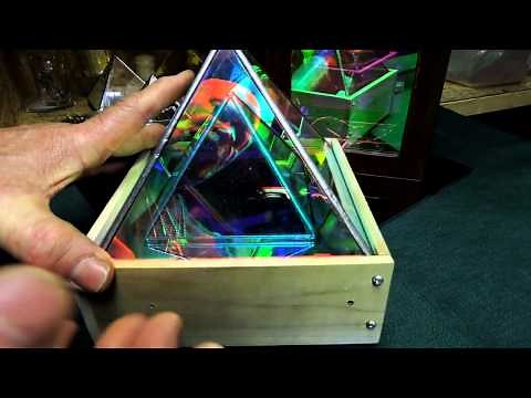 Dichroic Boro Glass Infinity Mirror Effect Pyramids 001