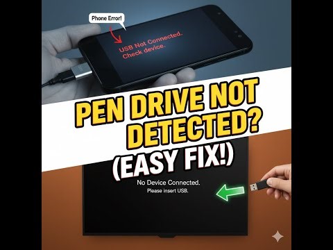 Pen Drive Not Showing Up on Phone or TV? 📺📱 (FIXED!) Simple Tricks to Detect Your USB Drive
