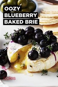 374K views · 1.4K reactions | What do you get when you bake creamy brie with giant Eureka blueberries? This oozy, sweet cheese creation that's perfect for sharing with friends. Save this video for later  | Coles | Facebook