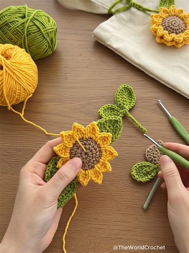DIY Easy Crochet Sunflower Tote Bag Tutorial