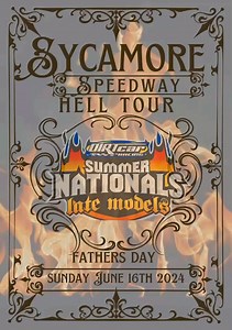 ONE WEEK FROM TODAY !! Summer Nationals HELL TOUR 🔥 Sunday June 16th FATHERS DAY DIRTcar UMP Late Models $5000 TO WIN Street Stocks $750 TO WIN Vintage Racing of Illinois Event Details & Ticket Info AT https://sycamorespeedway.com/event/2024-summer-nationals/ | Sycamore Speedway