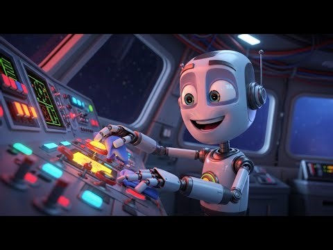 Ten Little Robots Build a Rocket | Counting Song & Fun Nursery Rhyme for Kids