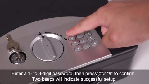 KYODOLED Safe Box with Digital Keypad Lock, Lock Box with Code for Personal Items, Metal Security Box for Cash, Passport, Jewelry, Ideal for Home, Office, Garage Sale, 11.8'' x 9.4'' x 3.5'', Black