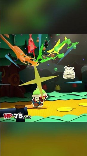 THE SPIKE HELMET WORKS ON GOOMBAS! | Paper Mario: Color Splash | #shorts