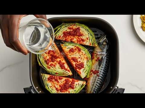 Air Fryer Cabbage Steak with Mackerel | Easy Healthy Recipe