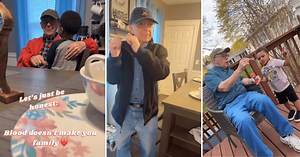 Family 'adopts' kind 82-year-old widowed neighbor as their beloved grandfather: 'He brings joy'