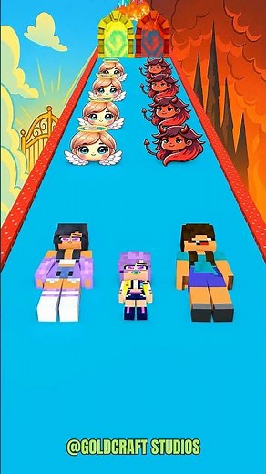 HEAVEN OR HELL! Baby Rumi’s Big Choice with Aphmau & Noob Girl! #funnyshorts