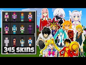 💥PACK de 345 SKINS de ANIME para MINECRAFT PE 💥Bedrock