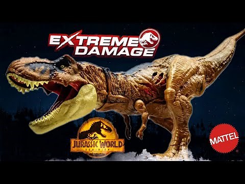 2022 Mattel Jurassic World Dominion Extreme Damage Tyrannosaurus Rex Review!!!