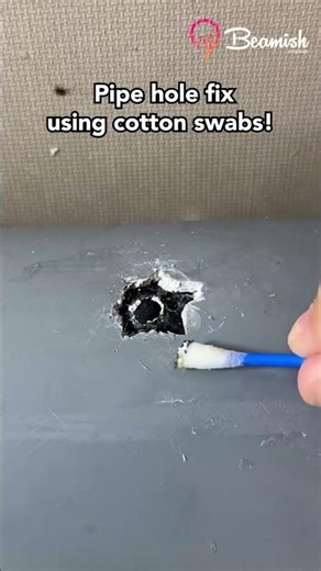 Pipe hole fix using cotton swabs #pipe #fix #cotton