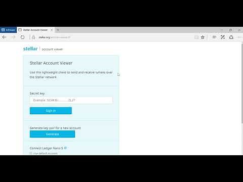 Stellar Lumens (XLM) - Easy Wallet Setup - Stellar Account Viewer