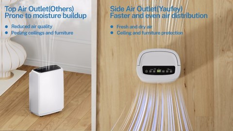 Yaufey 31.6 pt. 2,000 sq. ft. Energy Star Most Efficient Dehumidifier with Drain Hose and Auto-Restart in White for Basement HD-32A-YDY
