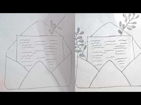 Simple Letter Envelope Drawing ✉️ | Easy Aesthetic Pencil Sketch