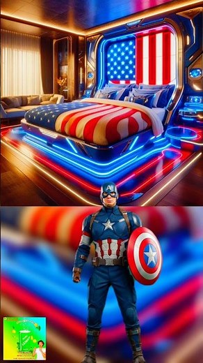 Superhero but sleeping bed 🛏️#marvel #bed #captainamerica #shorts