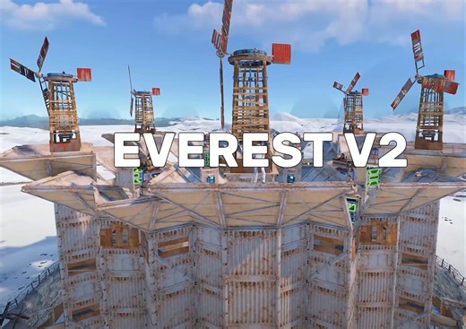 RUST 基地设计 EVEREST V2 - 七层墙七层顶 - 14 BUNKER - 200 发 - 开放核心