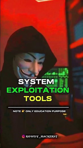 SYSTEM EXPLOITATION TOOLS || SYSTEM HACKING || HACKER #cybersecurity