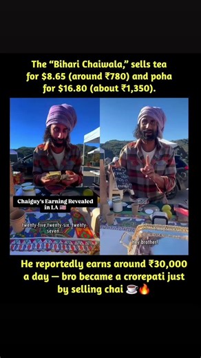 The viral “Bihari Chaiwala,” popularly known as Chaiguy on Instagram, has become a sensation