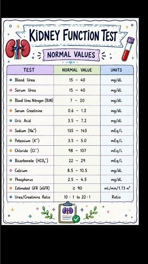 #kidney function test #KFT #lab report #pathology #biology
