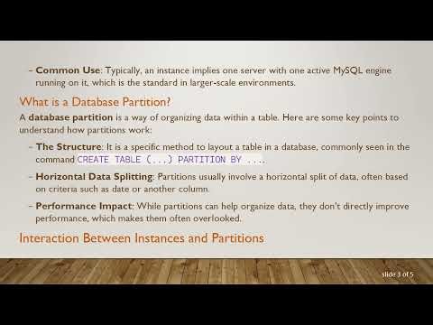 Understanding Database Instances and Partitions in MySQL and PostgreSQL
