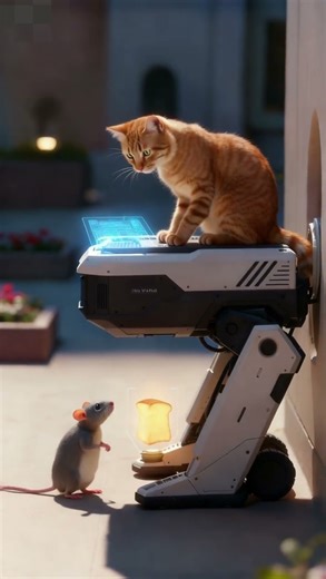 Can A Hologram Trap A Mouse? 🧠🐭 / 全息捕鼠实测 / Hologram ṭraip parīkṣaṇ #cat #বিড়াল #shorts