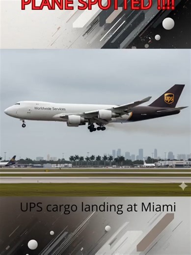 UPS 747-8F at Miami International Airport (KMIA) ​🇺🇸 Description A stunning capture of the UPS Boeing 747-8F (the