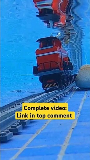 Lego Train UNDER WATER in a Pool #train #lego #underwater #pool #railway