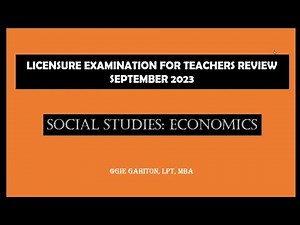 LET REVIEW/SOCIAL STUDIES: ECONOMICS