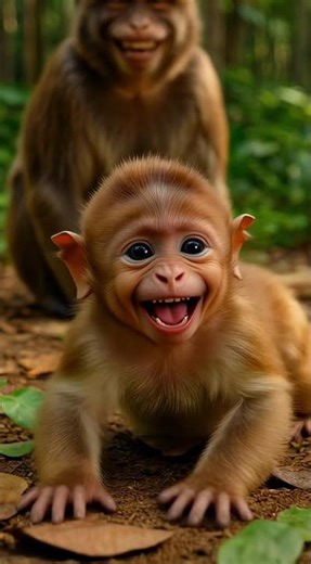 Tiny Monkey Fighting a Coconut Like a Boxer 🐒🥊