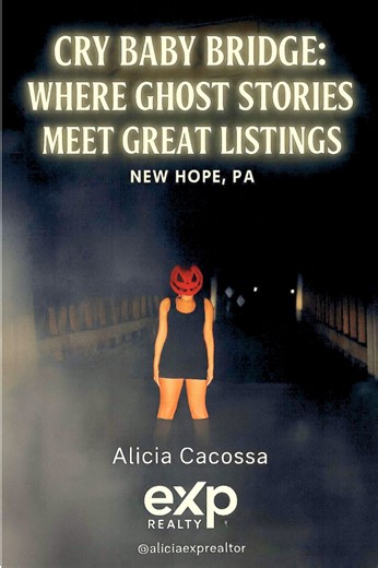 17 reactions · 3 comments | Every legend has a story and every home has one too ️ Cry Baby Bridge, New Hope PA where ghost stories meet great listings. @highlight #NewHopePA #CryBabyBridge #HauntedHomes #BucksCountyRealEstate #InvestWithConfidence #AliciaCacossaRealtor | Alicia Cacossa | Facebook