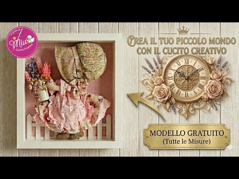 164 💝SUNBONNET SUE: Tutorial Shadow Box + CARTAMODELLO GRATUITO (Tutte le Misure)